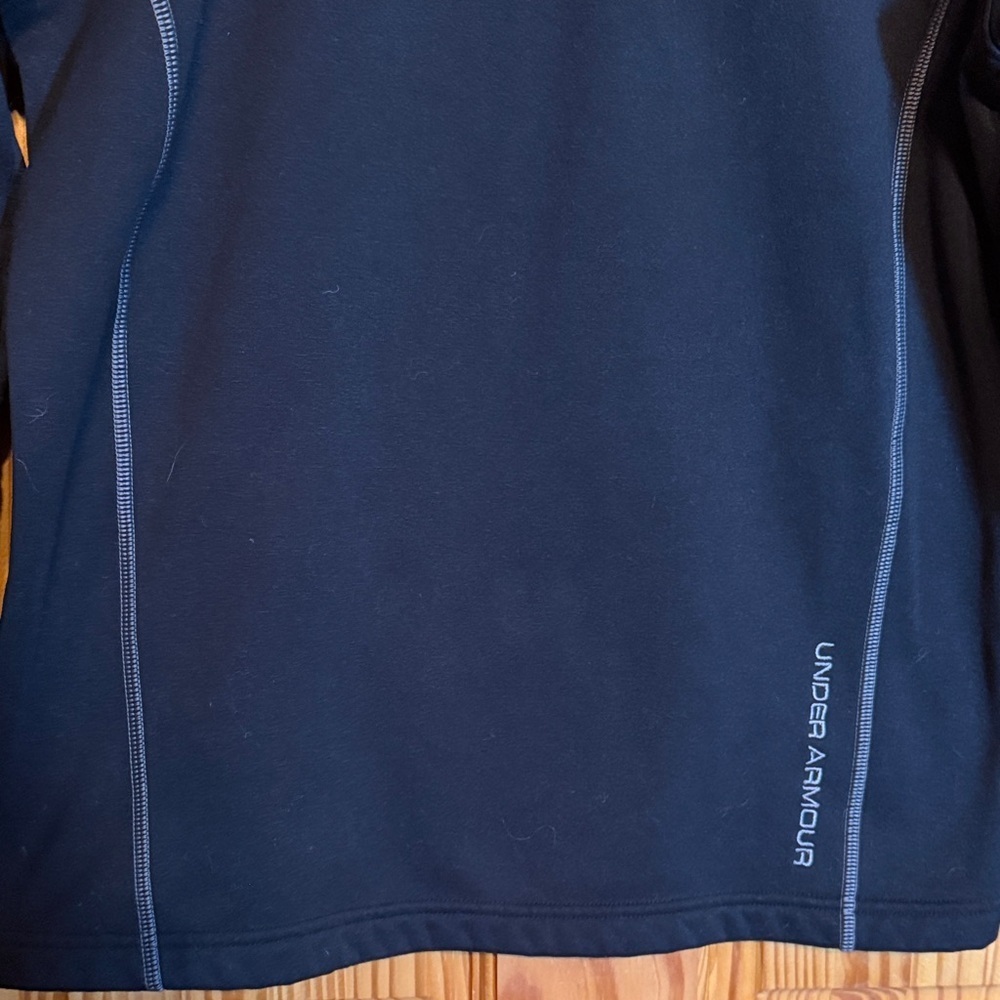 Men’s Under Armour Black 1/4 Zip Coldgear Pullover Medium Thick Fleece - Picture 3 of 7